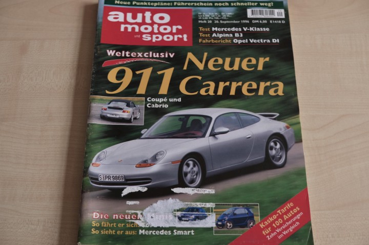 Deckblatt Auto Motor und Sport (20/1996)